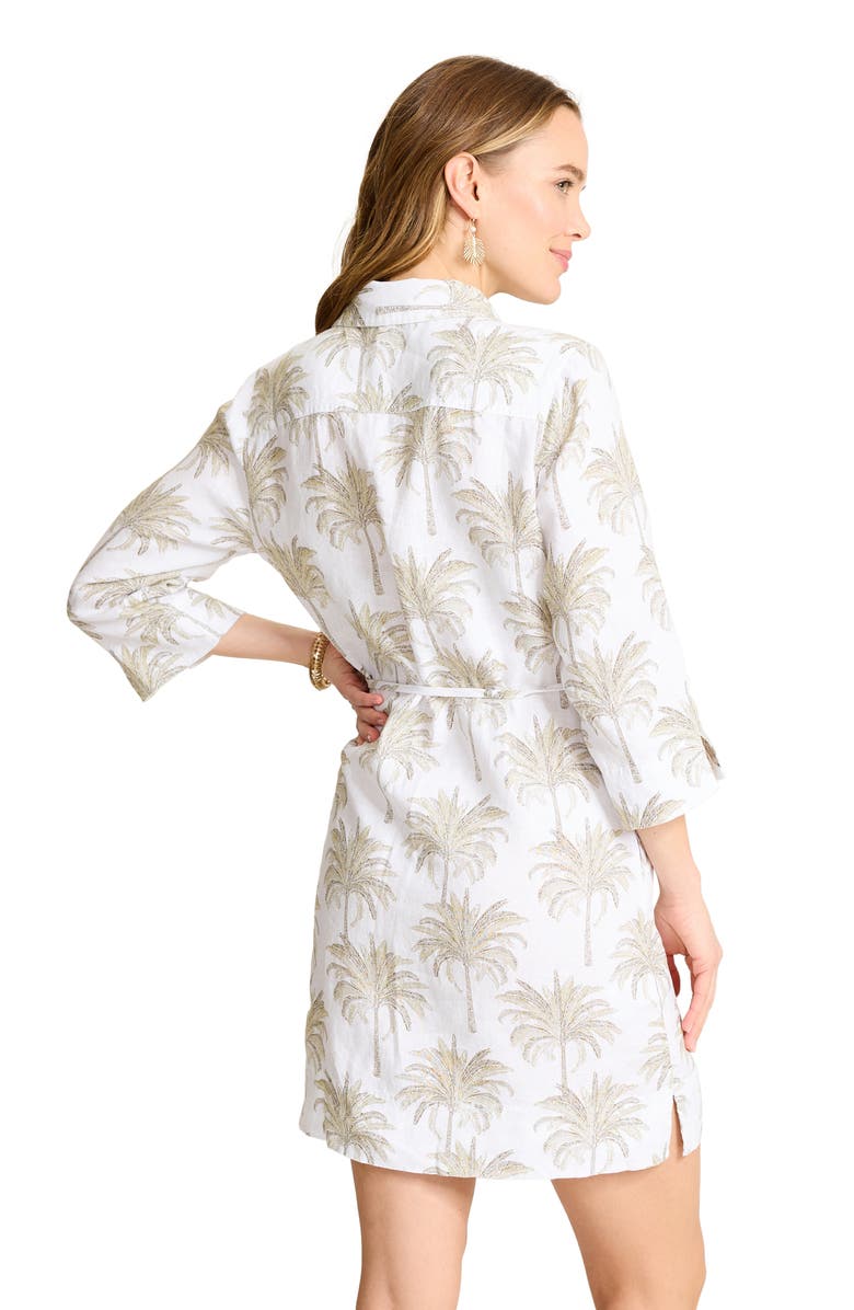 Tommy Bahama Palm Banks Tie Waist Shift Dress, Alternate, color, Sea Clay