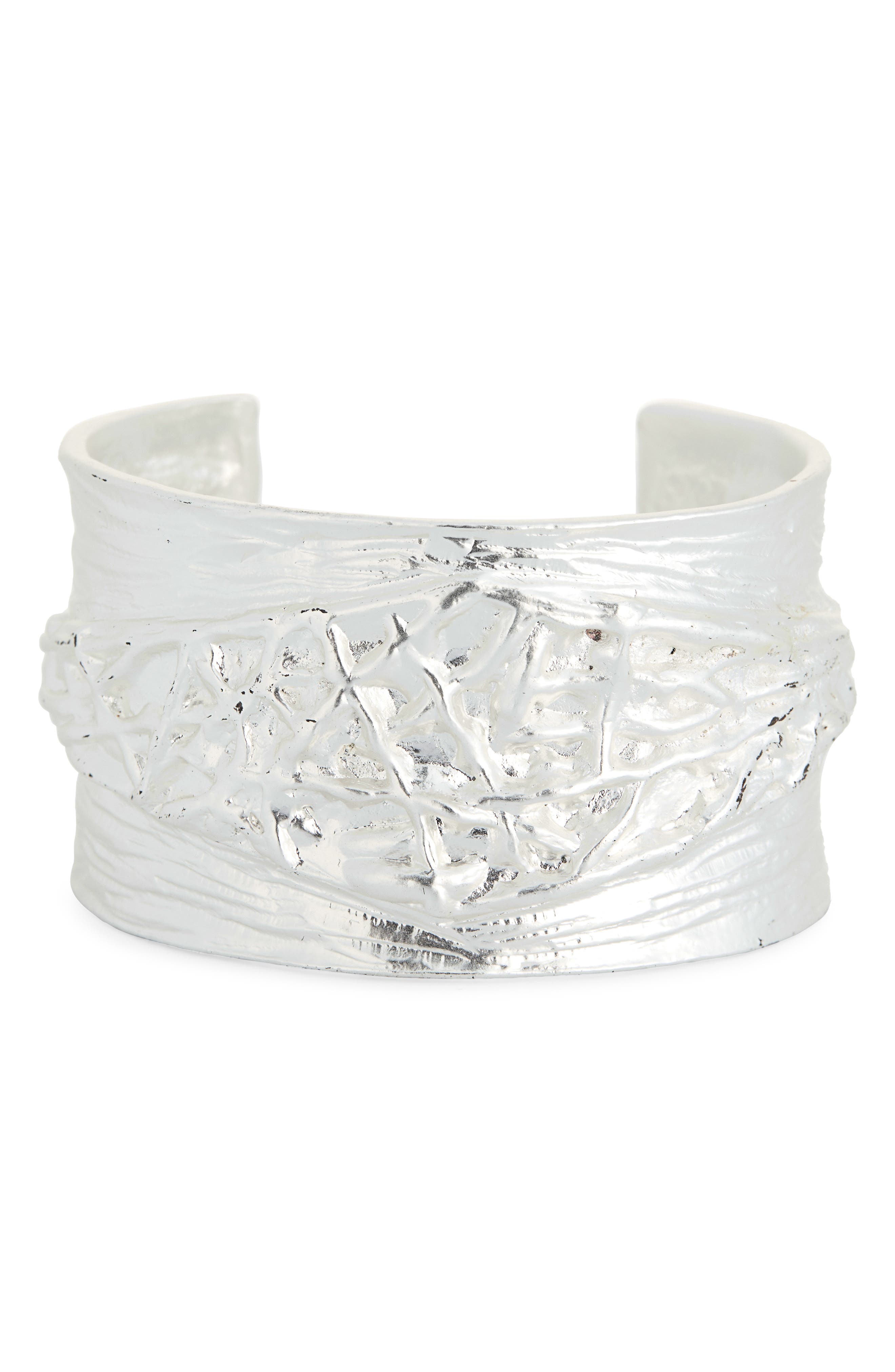 Karine Sultan Brushed Crisscross Cuff Bracelet