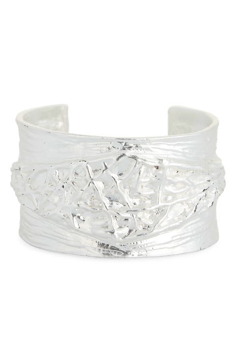 Brushed Crisscross Cuff Bracelet