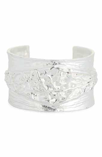 Brushed Crisscross Cuff Bracelet