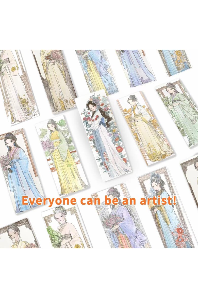 Watercolor Painting Art Kit, Dynasty Girls, Tin Box, Kids 6+, Alternate, color, Multicolored