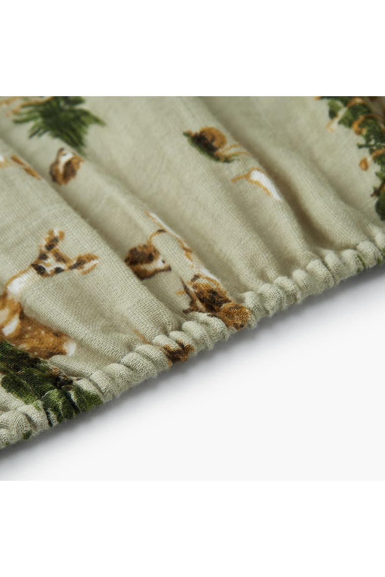 Organic Cotton Crib Sheet, Alternate, color, Forest Party