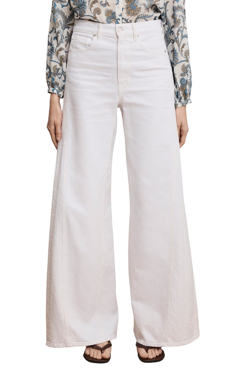 Veronica Beard Vicki Extra Wide Leg Jeans, Main, color, White