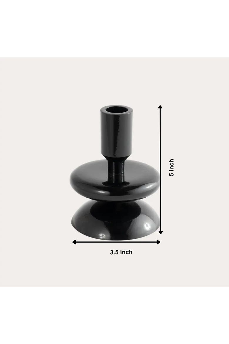 Aluminum Candle Holder, Alternate, color, Black