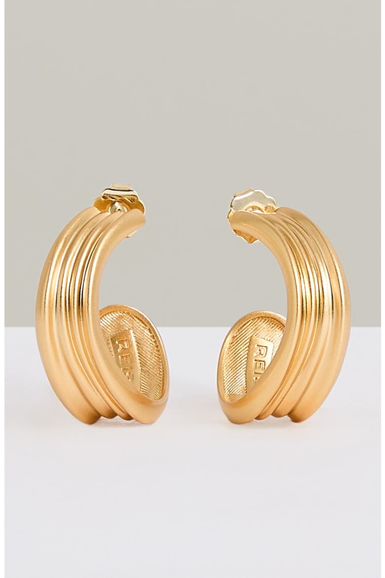 Flavia Fluid Hoop Earrings, Alternate, color, GOLD TONE