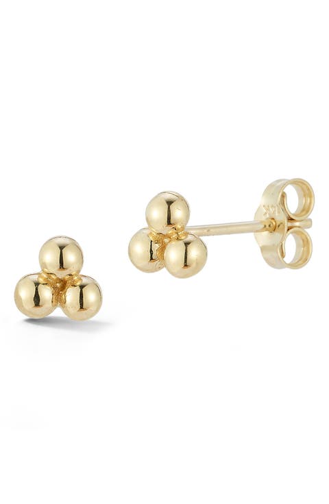 Triple Ball Stud Earrings