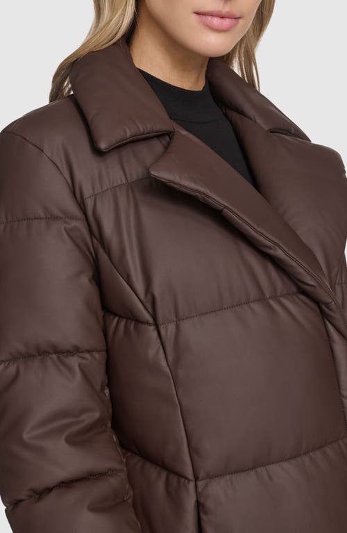 Andrew Marc Farren Water Resistant Puffer Coat In Brown