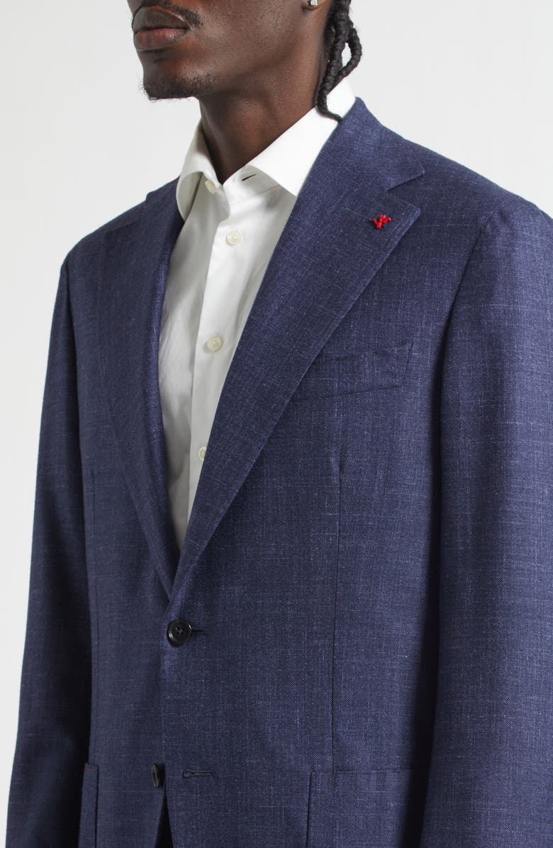 ISAIA Marechiaro Wool & Cashmere Blend Soft Sport Coat, Alternate, color, Blue