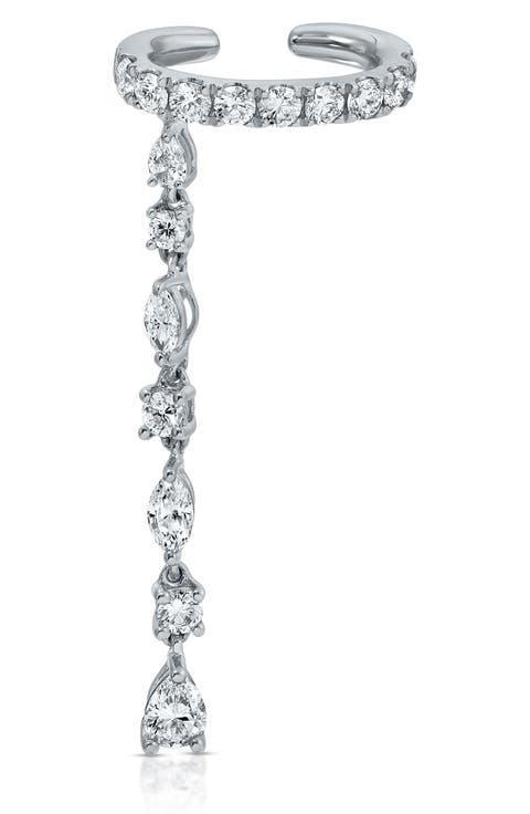18k Gold Diamond Ear Cuff