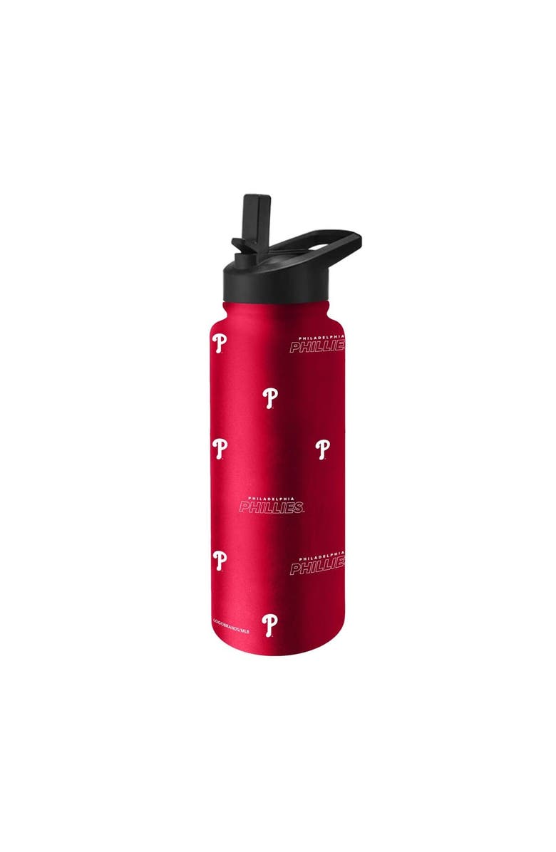 LOGO BRANDS Philadelphia Phillies 34oz. Steep and Repeat Quencher Bottle, Main, color, Red