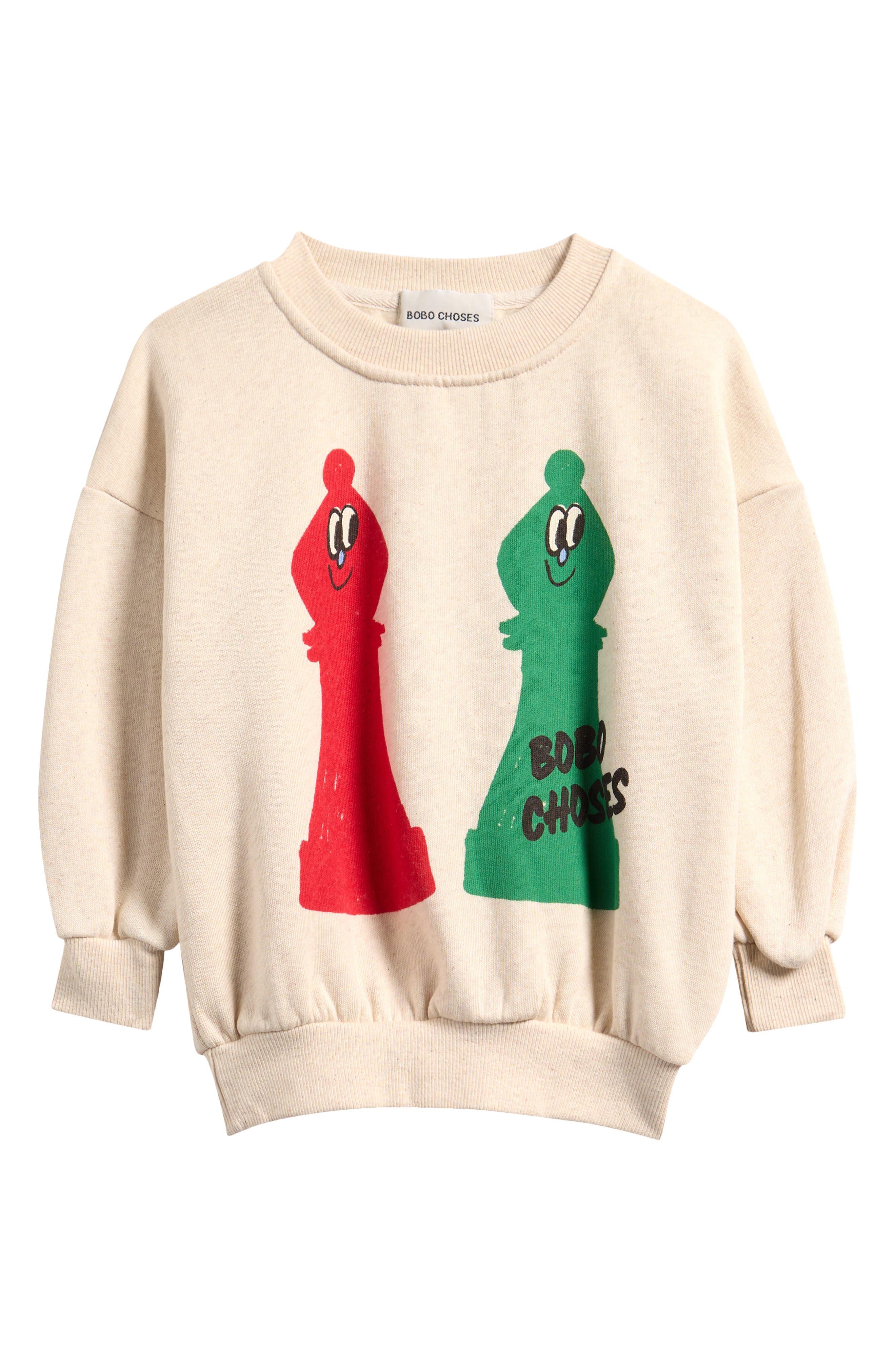 Bobo Choses Kids' Checkmate Organic Cotton Sweatshirt