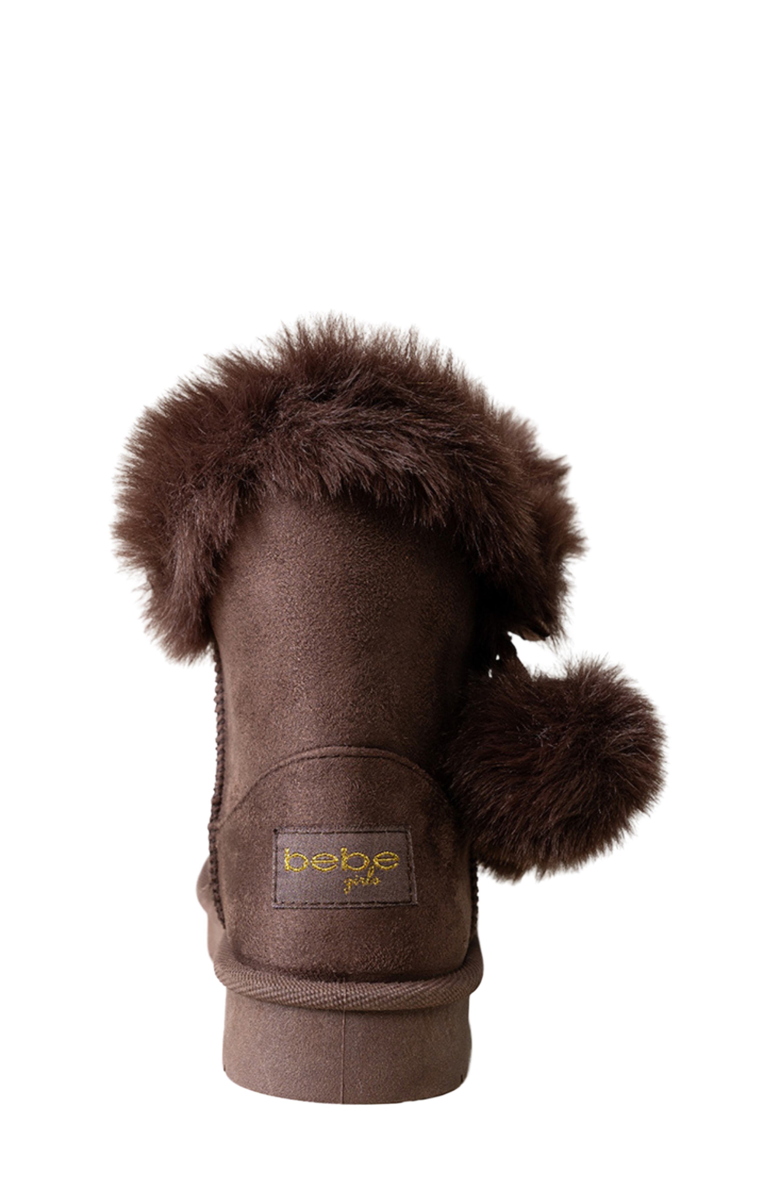 Kids' Faux Fur Trim Boot, Alternate, color, CHOCOLATE