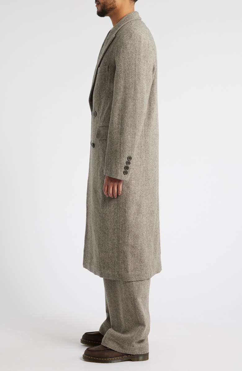 Elwood Manor Herringbone Tweed Wool & Silk Coat, Alternate, color, 