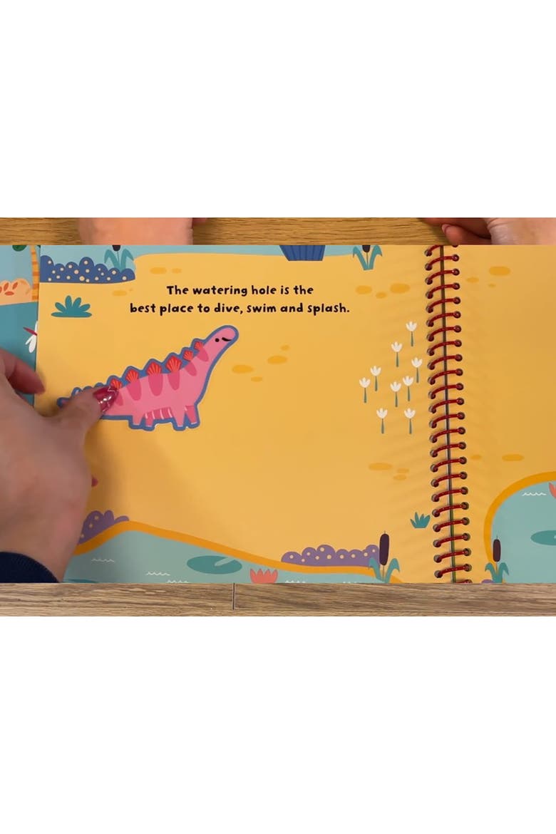 Reusable Silicone Sticker Book, Dinosaurs, Kids 3+, Alternate, color, Multicolored