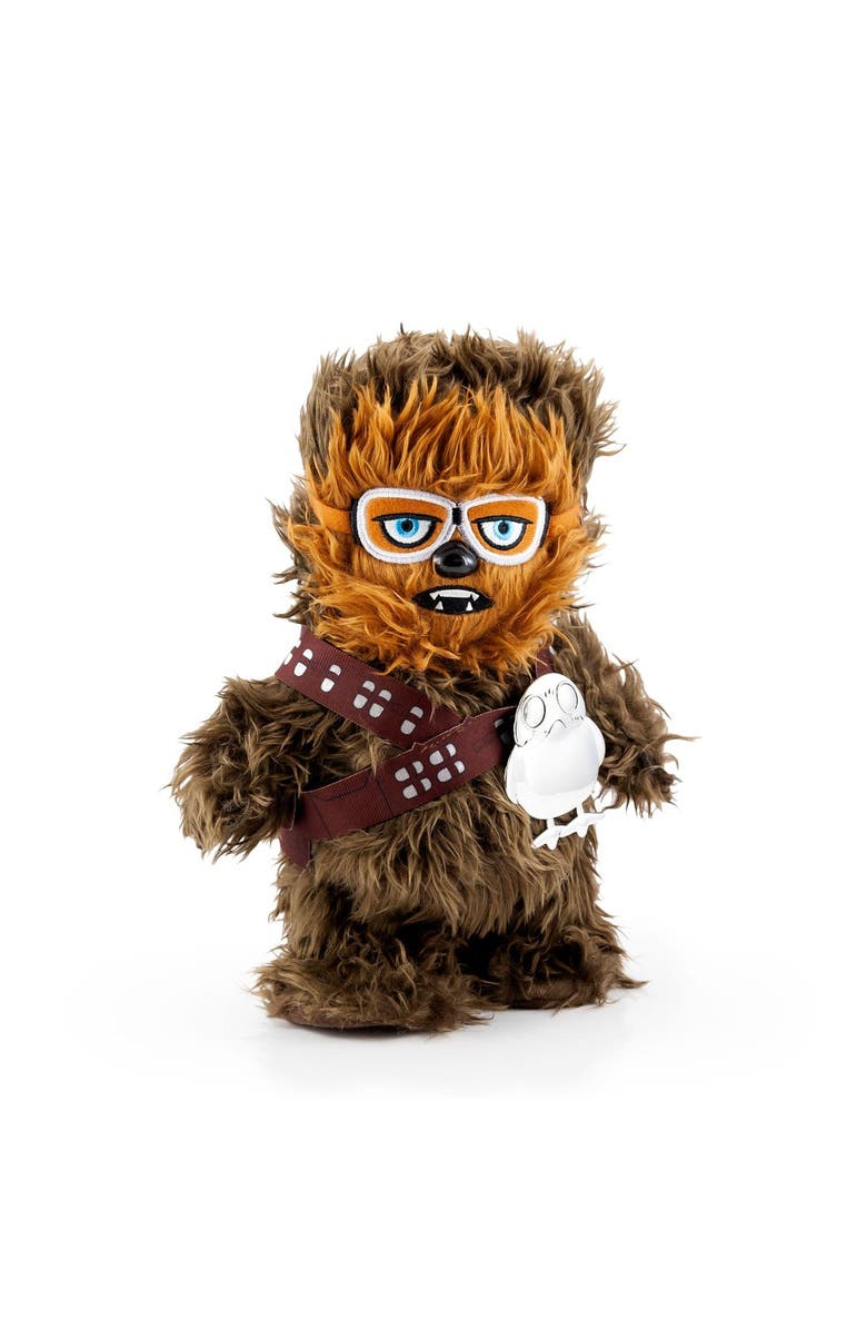 Toynk Star Wars Chewbacca Walk n Roar Plush and Porg Pin | 12 inches, Main, color, Brown