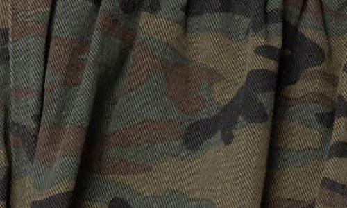 Shop Edikted Double Belt Camo Cotton Bubble Miniskort In Olive