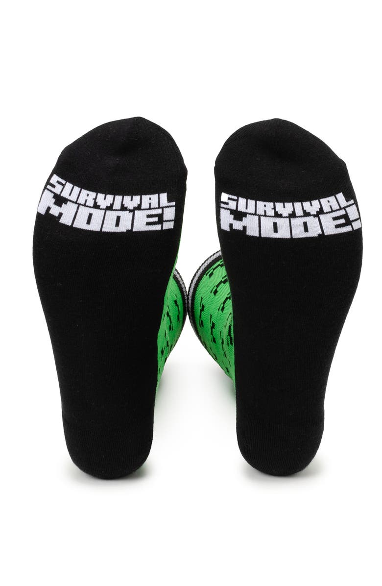 Cufflinks, Inc. Minecraft Creeper Adult & Kids' Crew Socks Set, Alternate, color, Green