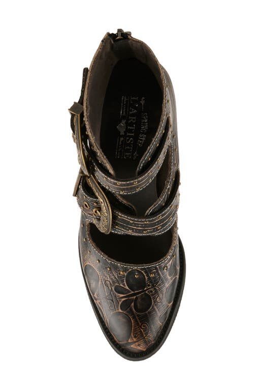 L'artiste By Spring Step Notched Nature Buckled Bootie In Black