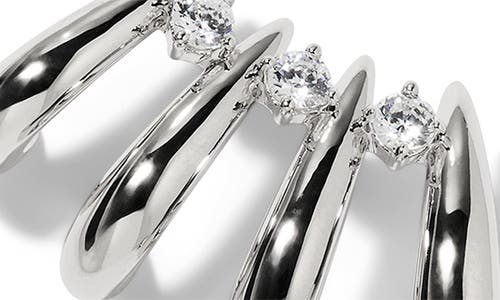 Nadri Pisa Hoop Climber Earrings In Metallic
