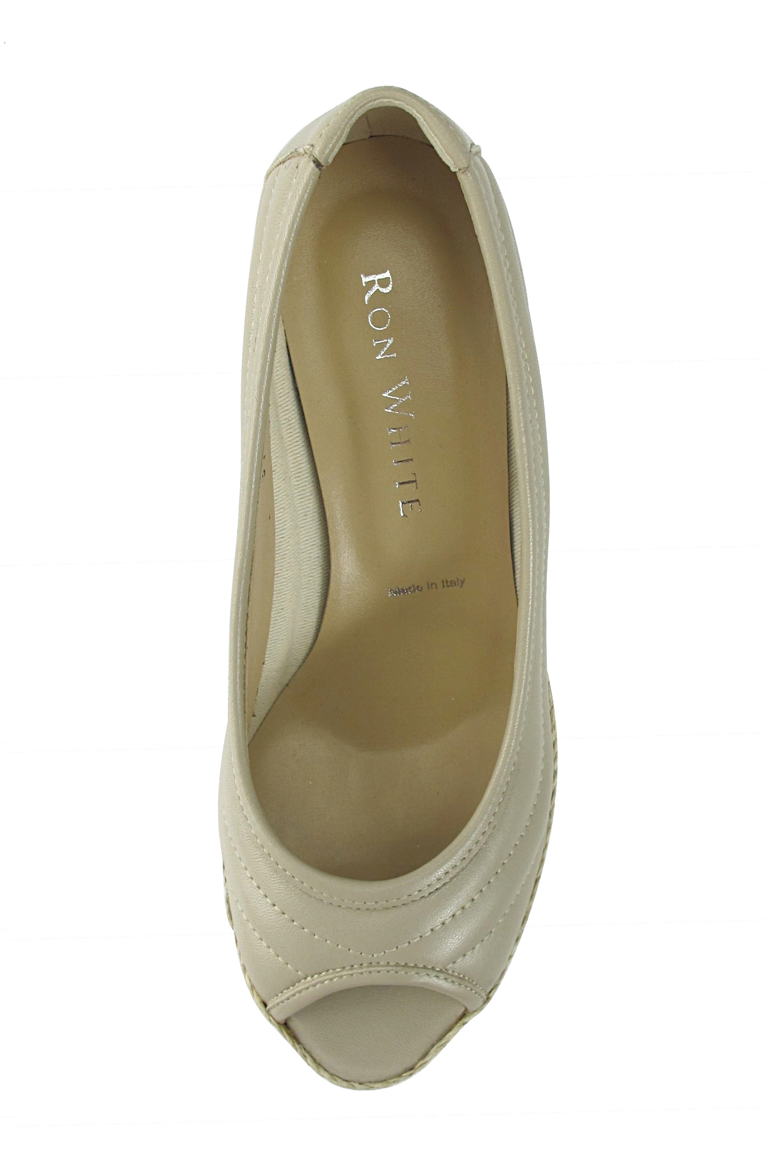 All Day Heels® Ellary Quilt Espadrille Wedge Sandal, Alternate, color, NUDE