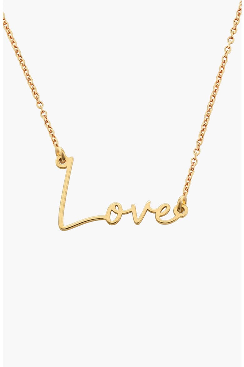 Belle "Love" Necklace, Main, color, Gold Vermiel