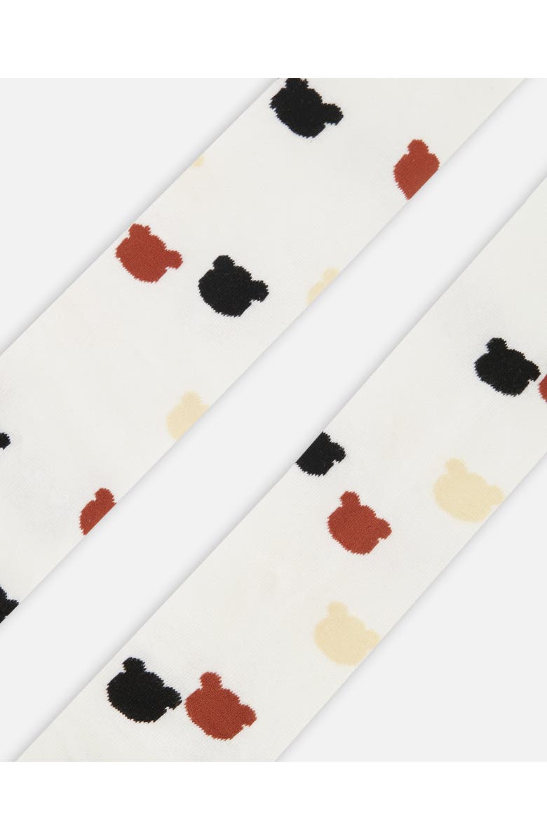 Deux par Deux Knit Tights with Teddy Bear, Alternate, color, Off-White