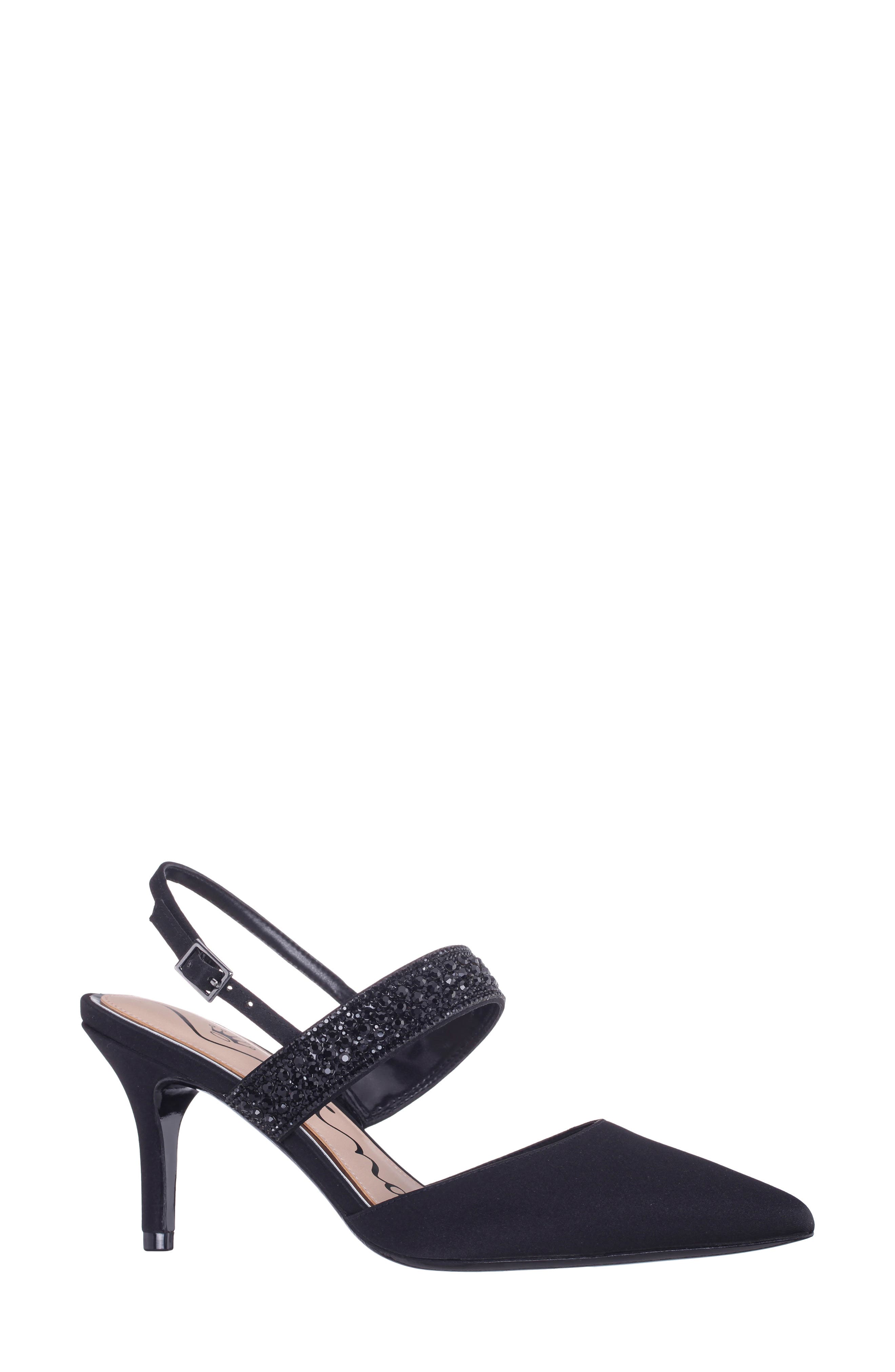 Nina Trista Pointed Toe Slingback Pump, Main, color, Black