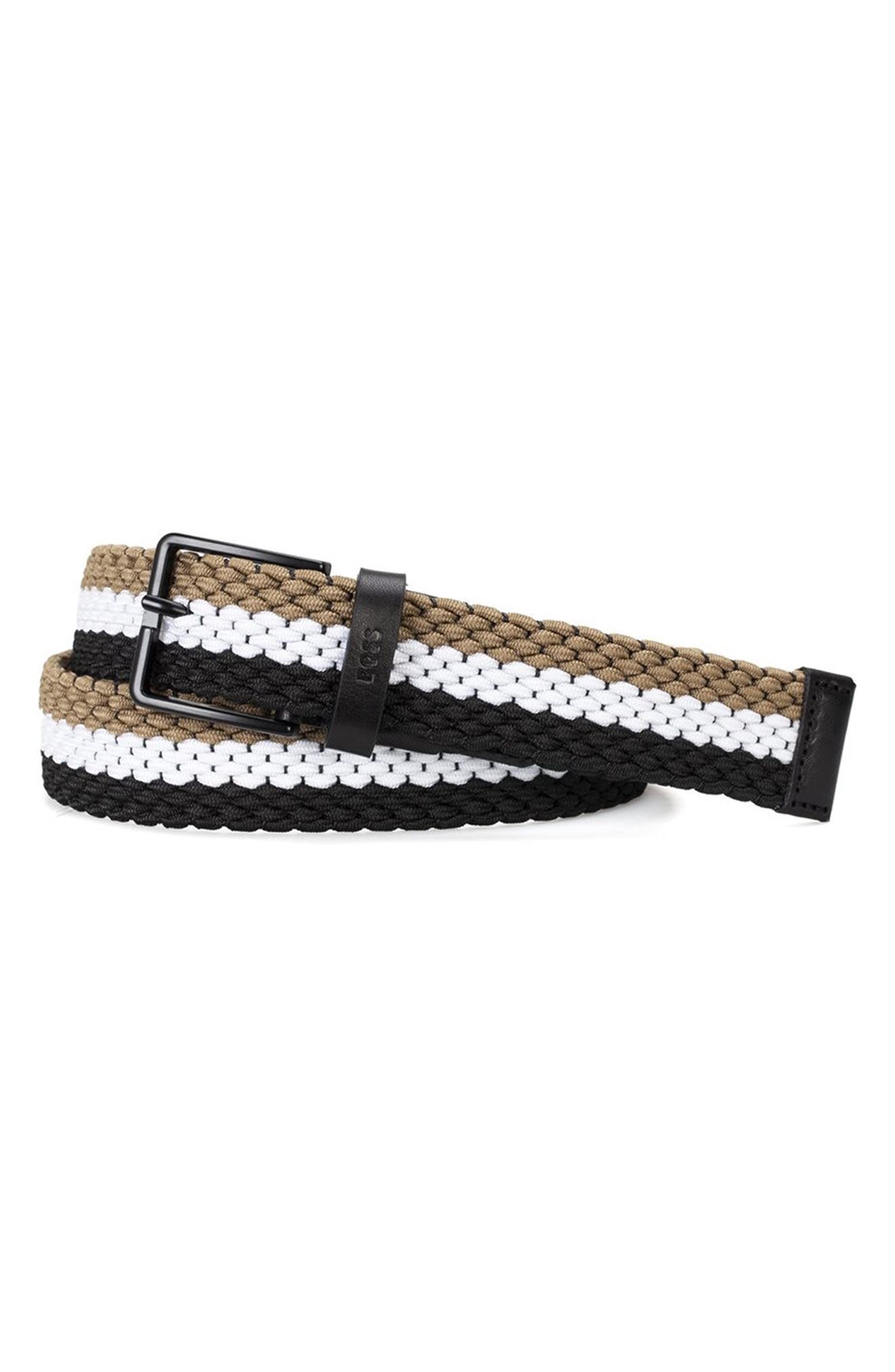 BOSS Stripe Woven Belt