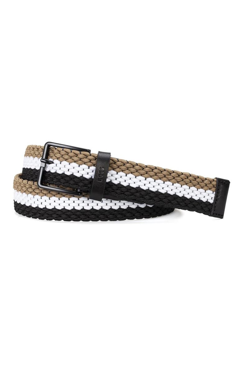Stripe Woven Belt, Main, color, OPEN MISC