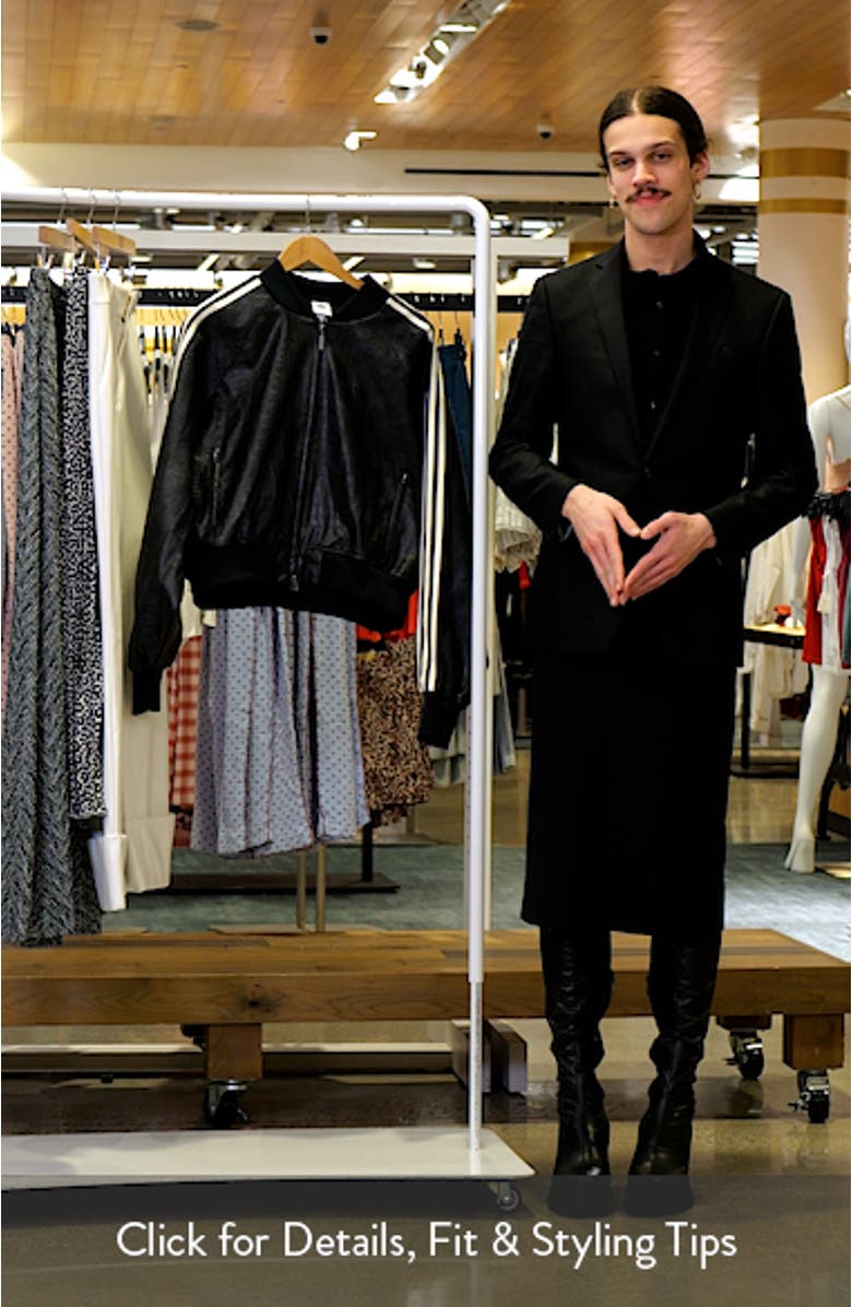 SST Croc Embossed Faux Leather Track Jacket, sales video thumbnail