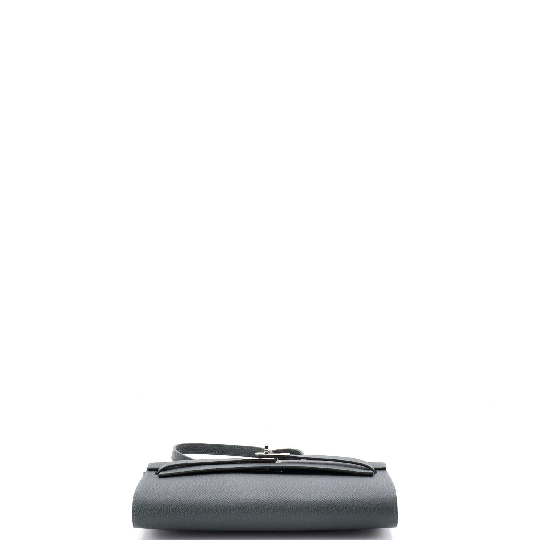 Pre-Owned Hermes Kelly To Go Wallet Epsom, Alternate, color, Vert Mangrove