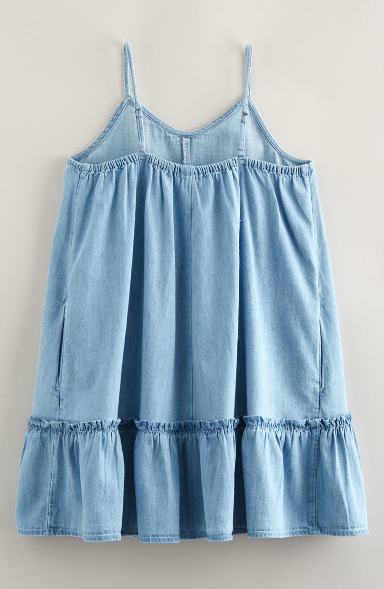 Treasure & Bond Kids' Chambray Swing Dress, Alternate, color, Sun Faded Indigo Wash