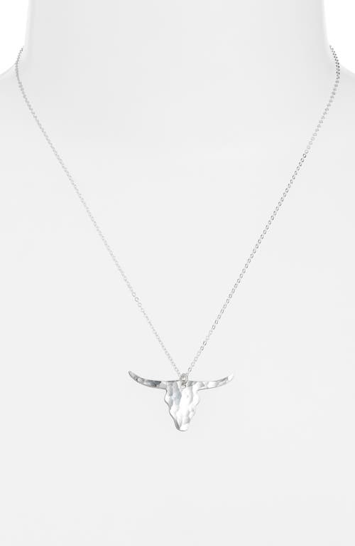 Nashelle Longhorn Pendant Necklace In Metallic