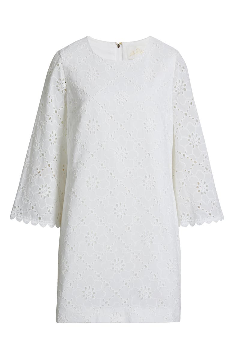 Lilly Pulitzer<sup>®</sup> Richie Eyelet Embroidered Shift Dress, Alternate, color, Resort White Beach Haven