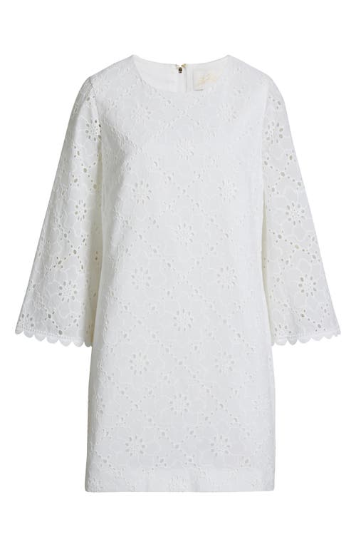 Lilly Pulitzer Richie 3/4 Sleeve Shift Dress In White
