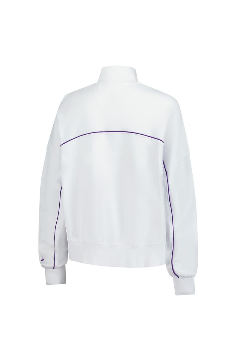 New Era Women's New Era White Minnesota Vikings Functional Fandom Quarter-Zip Sweatshirt, Alternate, color, 