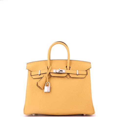 Birkin Handbag Yellow Togo with Palladium Hardware 25
