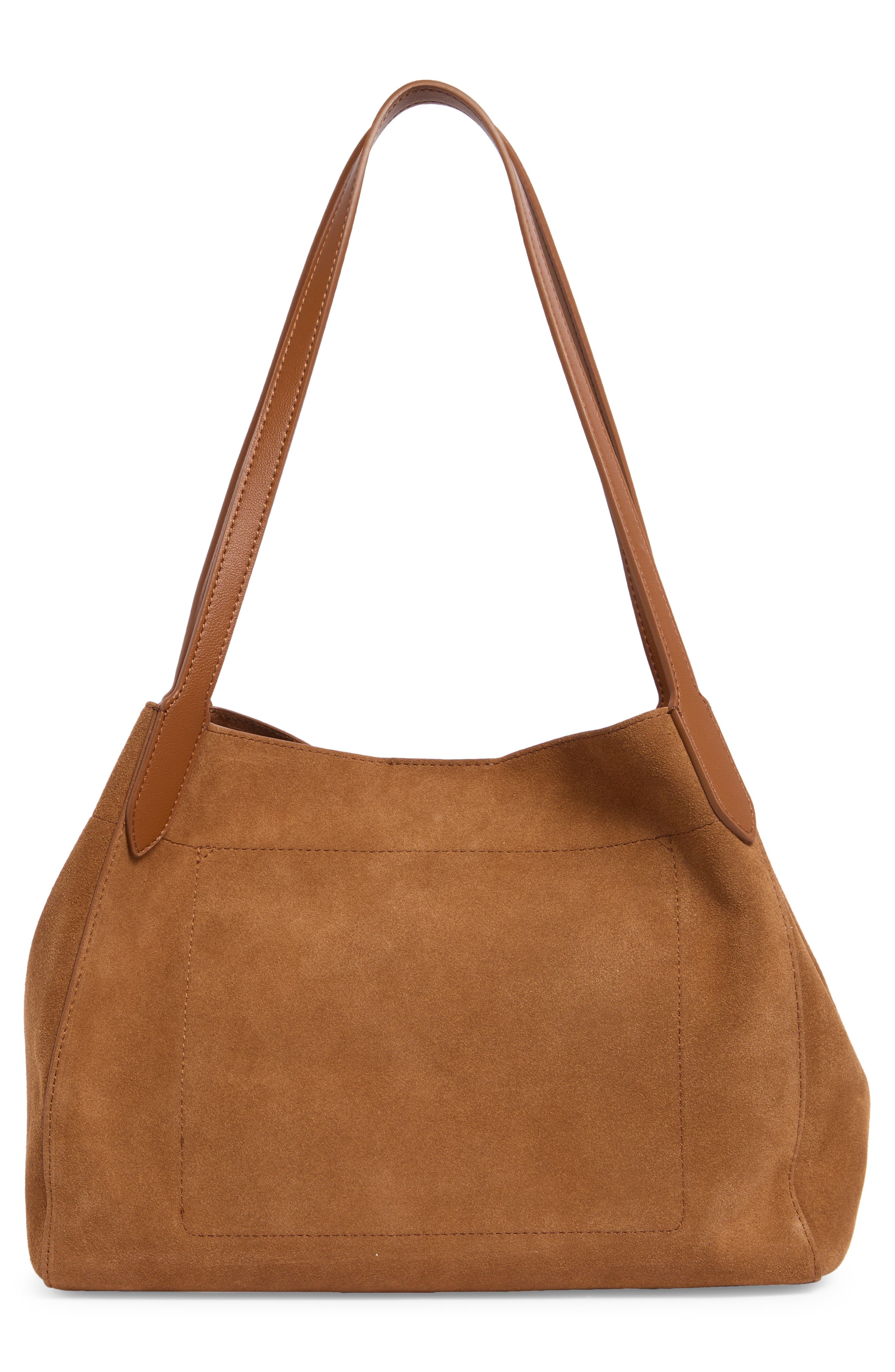 Sam Edelman Hellen Suede Tote Bag, Alternate, color, Caramel