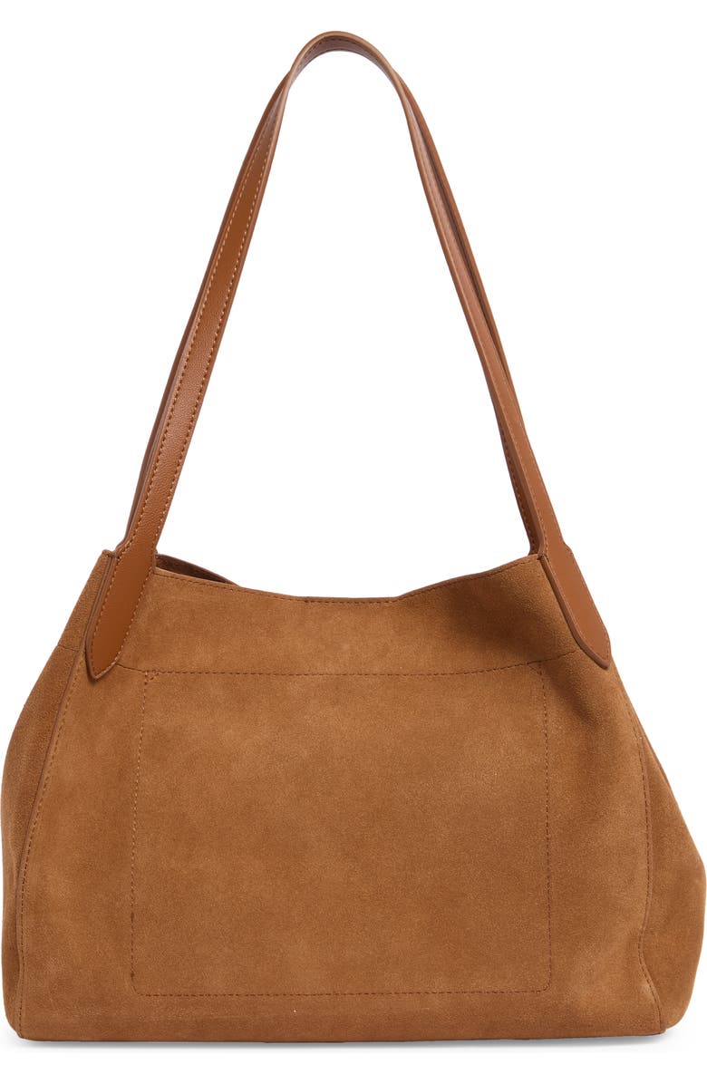 Sam Edelman Hellen Suede Tote Bag, Alternate, color, Caramel