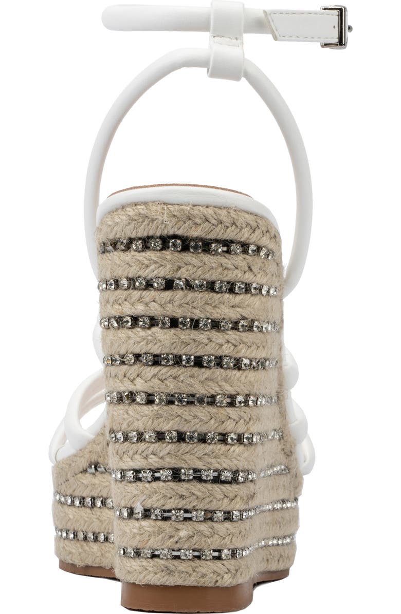 NEW YORK AND COMPANY Electra Platform Wedge Espadrille Sandal, Alternate, color, White