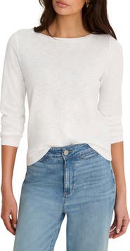 NZT by NIC+ZOE Cape Rib Cotton Blend Boat Neck Top