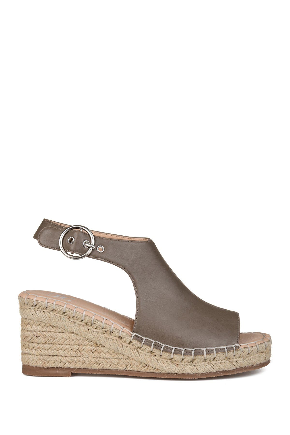 Journee Collection JOURNEE Crew Espadrille Wedge Sandal, Alternate, color, Taupe