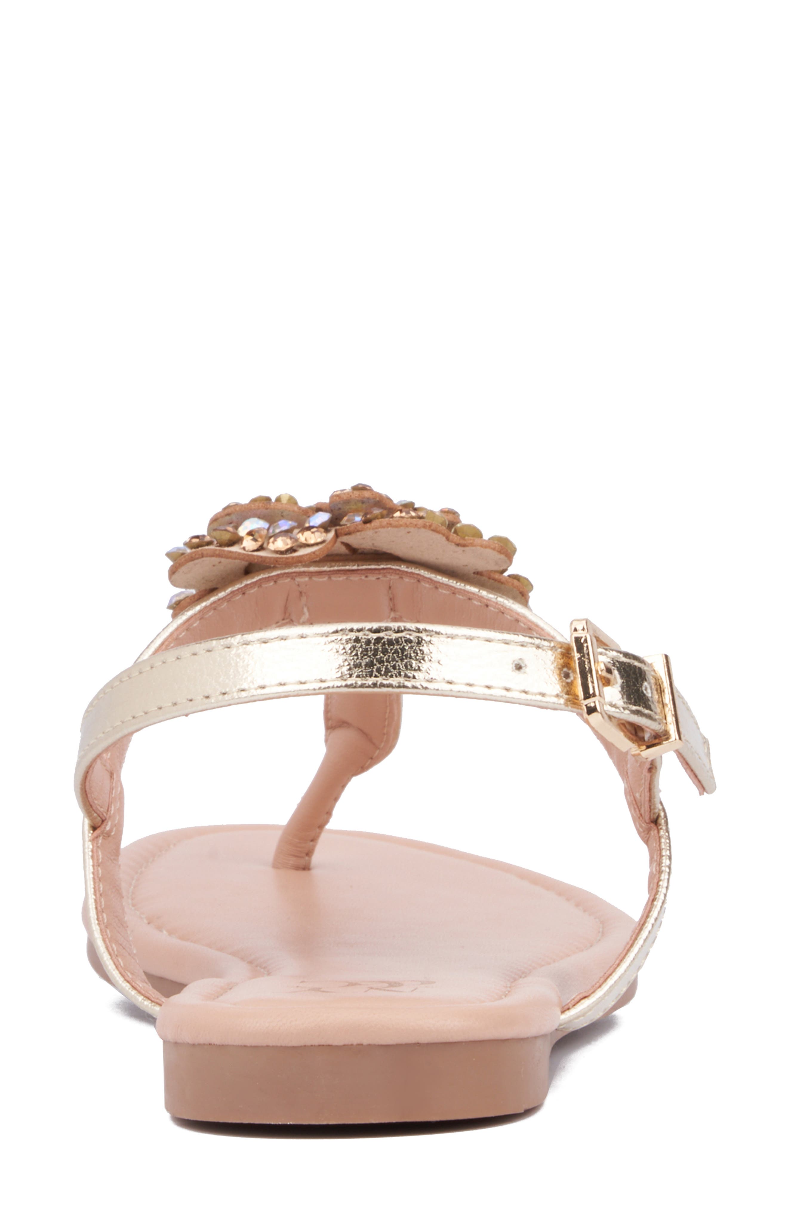 NEW YORK AND COMPANY Ailis Thing Toe Sandal, Alternate, color, Gold