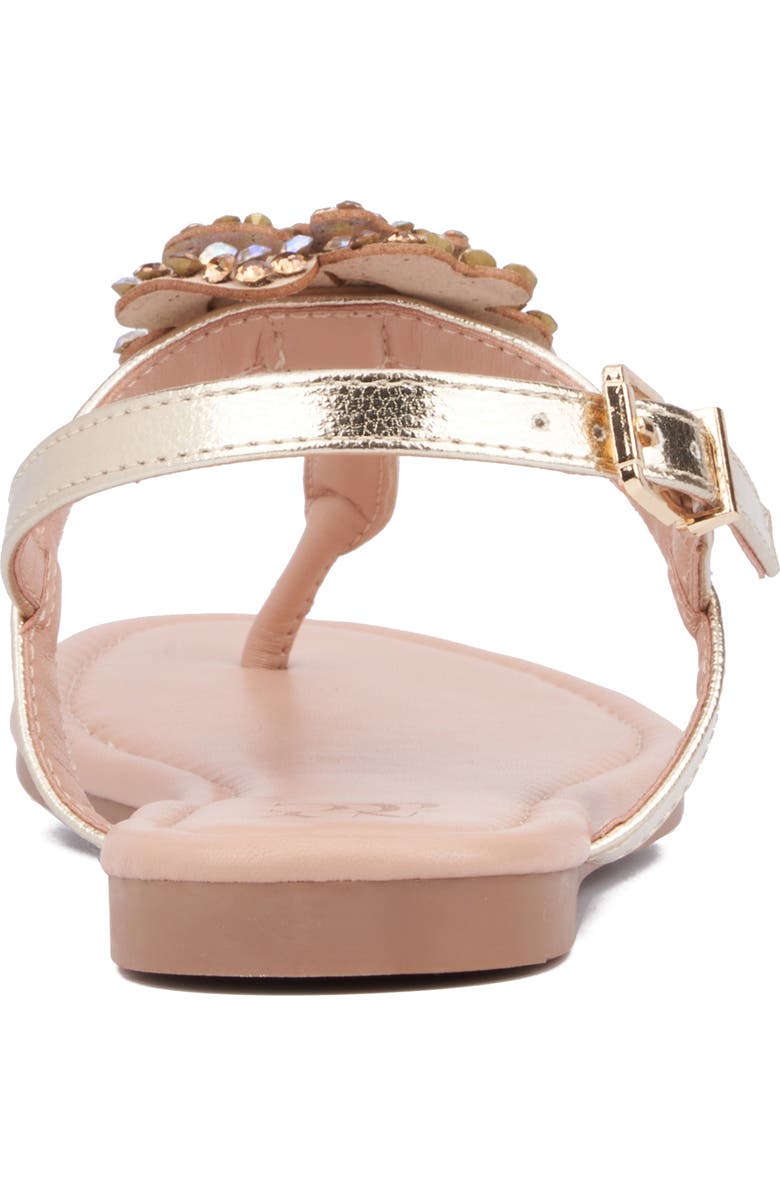NEW YORK AND COMPANY Ailis Thing Toe Sandal, Alternate, color, Gold