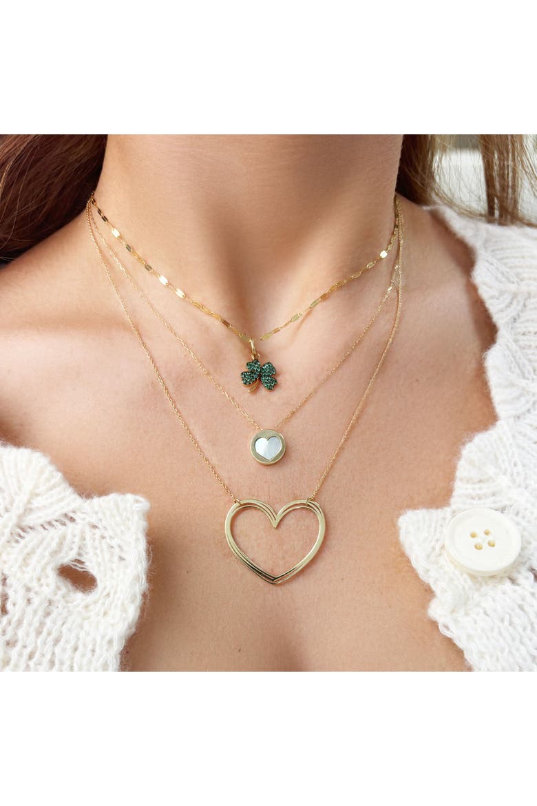 Emerald Clover Charm, Alternate, color, Emerald