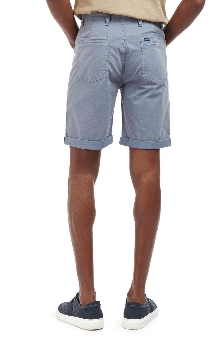 Barbour Overdyed Five Pocket Stretch Twill Shorts, Alternate, color, Washed Blue