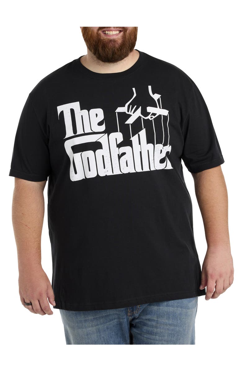 True Nation by DXL Big & Tall The Godfather Graphic Tee, Main, color, Black