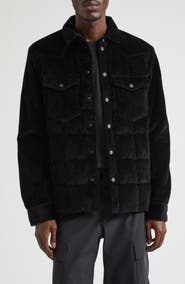 Moncler Grenoble Gelt Quilted Stretch Corduroy Down Shirt Jacket