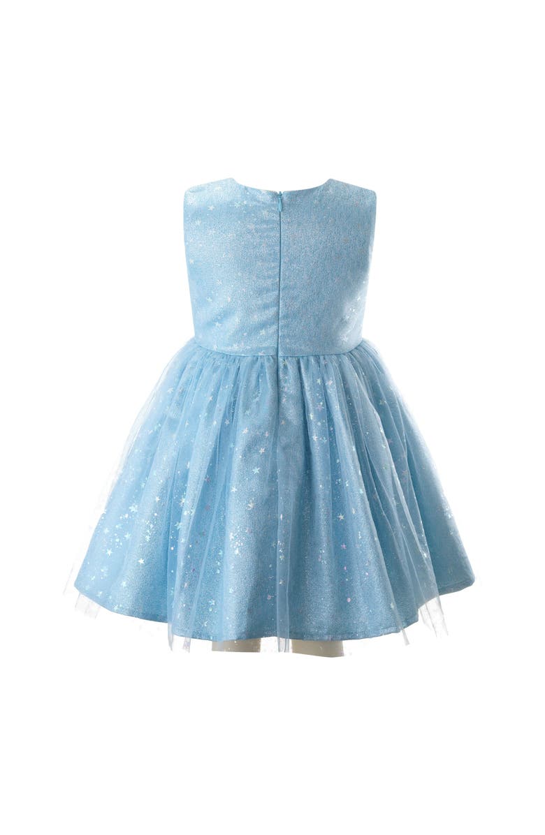 Rachel Riley Sparkle Star Tulle Dress, Alternate, color, Blue