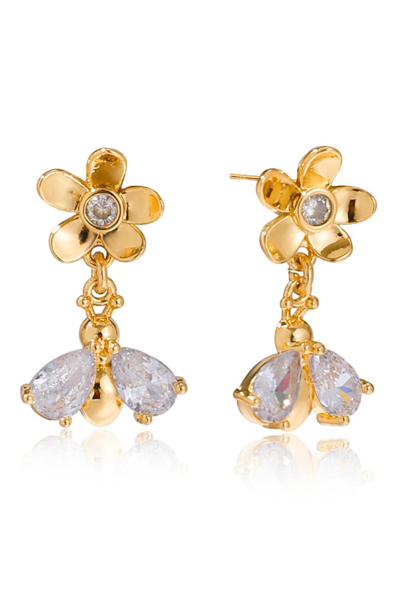 LA MENO Golden Honey Drop Earrings, Main, color, 